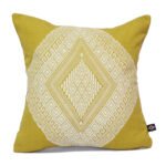 Diamond Pillowcase Mustard Yellow